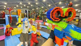 Nerf War | Amusement Park Battle 82 (Nerf First Person Shooter)