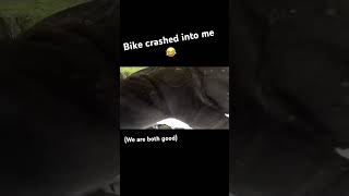 Bike crashed into me #LukasCrashFest