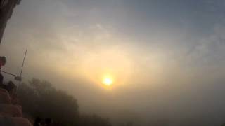 Sunrise at the great pyramid tikal