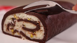 No Bake Chocolate swiss roll Cake recipe