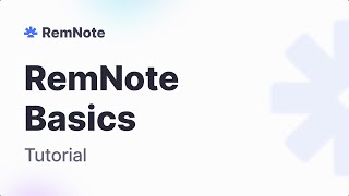 RemNote Training: The Basics