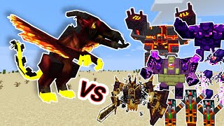 Skewdan VS Netherite Monstrosity and other L_Ender's Cataclysm Monsters in Minecraft