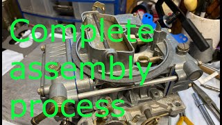 Full assembly process of a Holley 390 cfm carburettor with text commentary