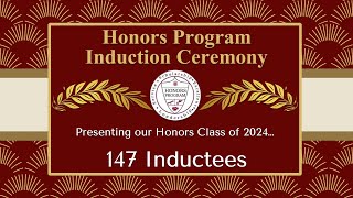 Alabama A&M University Honors Program Induction Ceremony 2024-25 (Revised 08/29/24)