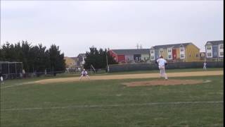 Alex Greene '20 with a strikeout versus Curley