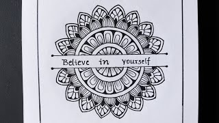 Believe In Yourself Mandala Art | Mandala Art | Mandala Art For Beginners | Easy Mandala Art