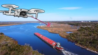 This BARGE almost cost me my DJI DRONE  (LOW BATTERY)