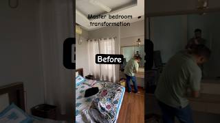 Master bedroom interior decor- Before and After look. #interiordesign #shorts #bedroomdecor #home