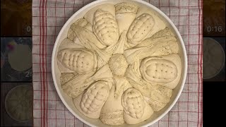 Оформяне пита плодородие (shape your bread beautifully) #cooking #bread #dough #хляб #пекарь #тесто