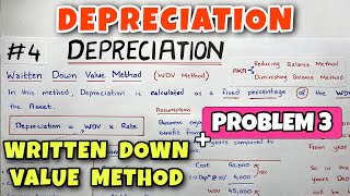 #4 Depreciation - Written Down Value Method - Problem 3 - By Saheb Academy