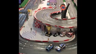 Carrera Digital 132 Slot Car Race: Chevy Cheetah #14 vs. Calloway Corvette #77! FAST cars!