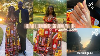 vlog: senior homecoming grwm + spirit week | pep rally, parade, nails, hair & etc.