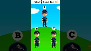 focus test for genius 🧠🤯 | find the police 🚓 #cartoon #police #focustest