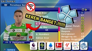 UPDATE!!!  PES 24 PPSSPP UPDATE FACE DAN SAVEDATA LIGA EROPA DAN INDONESIA