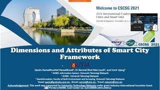 Dimensions and attributes of smart city framework