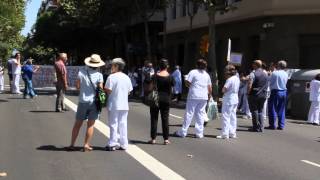 Demo in the hospital, San Pau, Barcelona