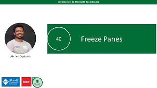 40. Keeping worksheet areas during scrolling with Freeze Panes