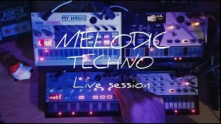 Korg Volca Series - Melodic Deep Techno session ( Bass, Keys, Sample, Drum )