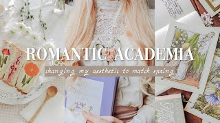 romantic academia aesthetic transformation 🥀☕ welcoming spring + vintage vibes