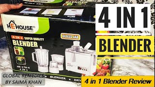 4 in 1 Blender Review - Juicer & Blender Machine- Kitchen Appliances | Food Secrets by Saima