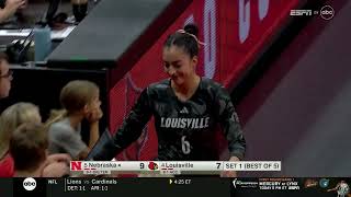 #5 Nebraska vs#4 Louisville | NCAA Women Volleyball 09/22/2024