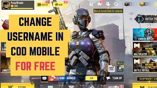 Change Username In COD Mobile FOR FREE !