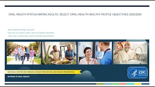 Senior Nutrition Program Webinar: Alignment with the Healthy People 2030 Oral Health Objectives