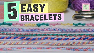 5 easy friendship bracelets – beginner friendly video tutorial