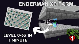 Minecraft : Hardcore Enderman 1 Hit Farm Super Fast XP