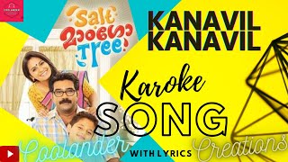 കനവിൽ കനവിൽ പറന്നുയരാൻ  karoke song | With Lyrics | Coolander Creations | Film : Salt Mango Tree