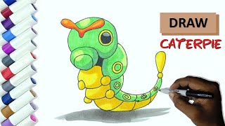 Drawing Caterpie !!! How To Draw Caterpie from Pokemon