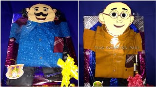 Motu Patlu making with shirt & Pant Piece॥ Wedding tray decoration ideas॥