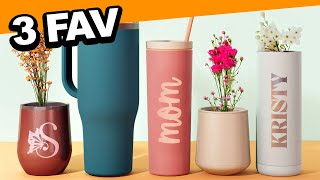 3 formas para PERSONALIZAR VASOS con #cricut ¡Mis favoritas!