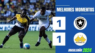 BOTAFOGO 1 X 1 CRICIÚMA | GOLS E MELHORES MOMENTOS | 30ª RODADA BRASILEIRÃO 2024