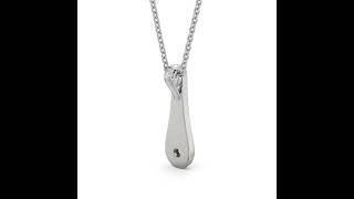 Drop Round Diamond Pendant 18K White Gold   PDRD05WG185 SP10