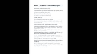 Ancc CertificATIon Pmhnp Chapter 7 Study Guide And Exam Prep For 2024 2025