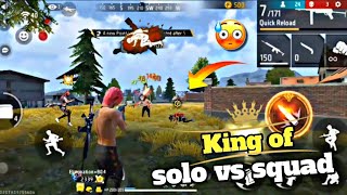 King of Solo vs squad 👑 Headshots Gameplay - Garena free fire