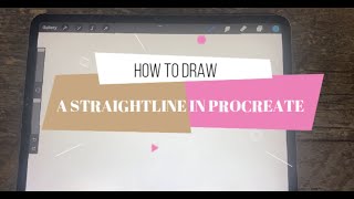 How To Draw A Straight Line In Procreate