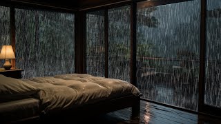 It's time to lie down and relax in the warm bedroom | Soothing Rain Sounds for Sleeping