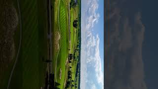 Wait until the end! Can see a distant storm! 😍 #shorts #thunderstorm #rain #golf #dronevideo #drone