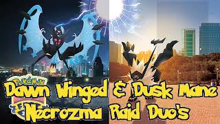 Dawn Winged Necrozma Duo with Dark Types and Dusk Mane Necrozma Duo Attempt with Ground Types