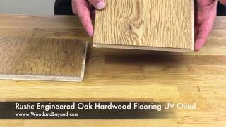 Rustic Engineered Oak Hardwood Flooring UV Oiled