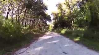 Cycling in Waterfall Glen from the Falls Overlook to the Cass Avenue Trailhead