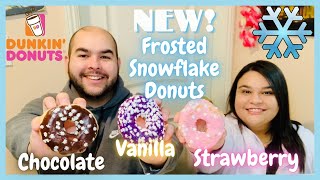 NEW Dunkin’ Donuts Frosted Snowflake Donuts - Review ❄️🍩