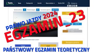 ✅❌Cały egzamin na prawo jazdy 2024❌✅ część 23/2024 kategoria B