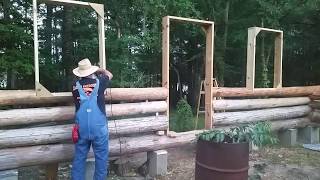 OFF GRID LOG CABIN BUILD #10 Door and Window Frames