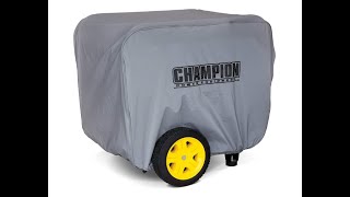 Champion Power Equipment 100699 12,000 Watt Portable Generator Cover, Grey - Overview