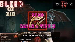 Diablo 4 - Season 2 Rend Barbarian build and Abattoir of Zir Tier 9