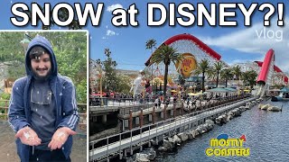 Wacky Weather and SNOW at Disney California Adventure Park! - DCA Vlog 1 - 03.01.23