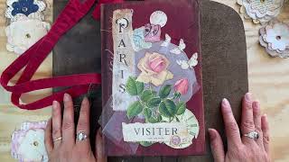 Red wish book/junk journal walkthrough, flip-through